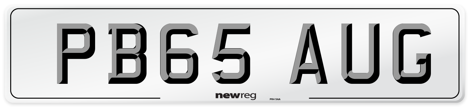 PB65 AUG Number Plate from New Reg